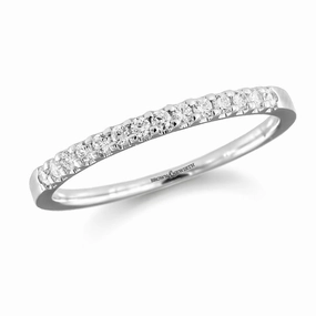 0.15ct Round Brilliant Cut Diamond 14-Stone Claw Set 18ct White Gold Eternity Ring texture-diamond  