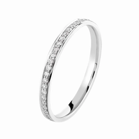 0.18ct Round Brilliant Cut Diamond Channel Set 18ct White Gold Full Eternity Ring texture-diamond  