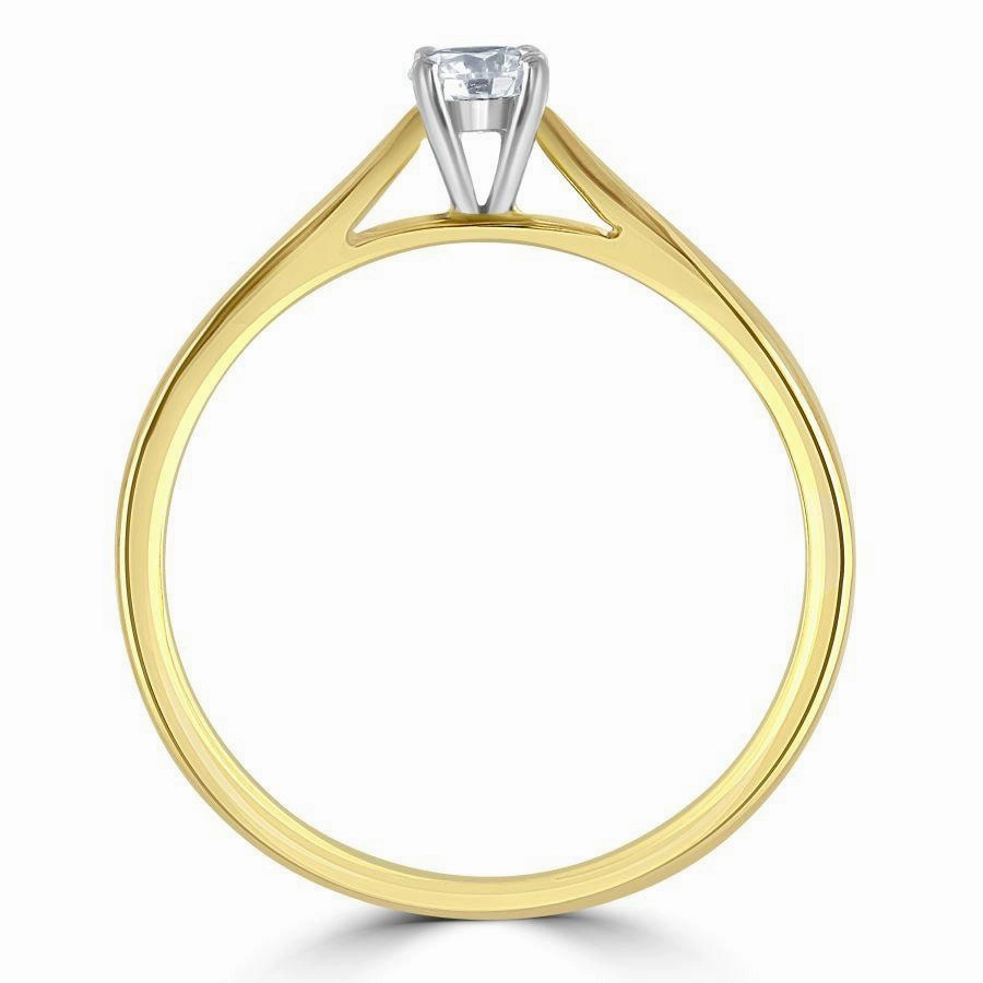 0.20ct Round Brilliant Cut Diamond Solitaire 18ct Yellow Gold Ring