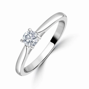 0.30ct Round Brilliant Cut Diamond Solitaire Platinum Ring texture-diamond  