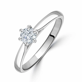 0.30ct Round Brilliant Cut Diamond Solitaire Platinum Ring texture-diamond  