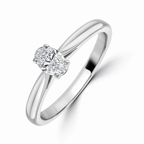 0.31ct Diamond Oval Cut Solitaire Platinum Ring texture-diamond  