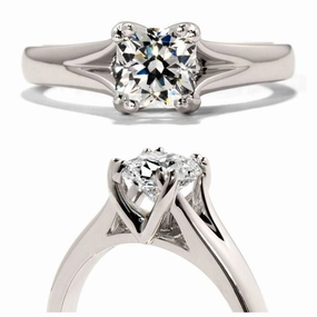 0.31ct Seduction Diamond Solitaire Platinum Ring texture-diamond  