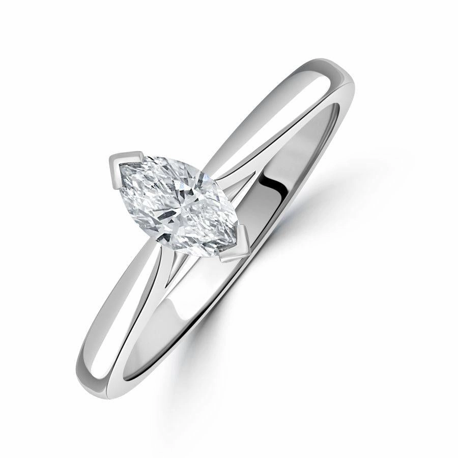 0.36ct Diamond Marquise Cut Solitaire Platinum Ring texture-diamond  