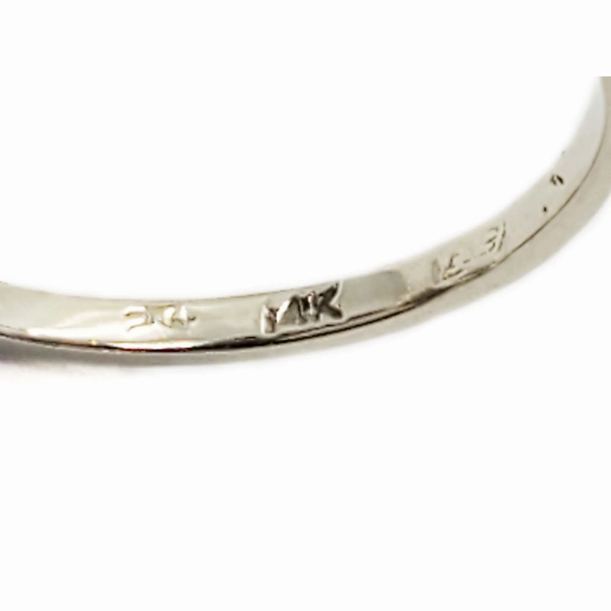 0.38 ctw Diamond Navette Ring 14k White Gold Size 7