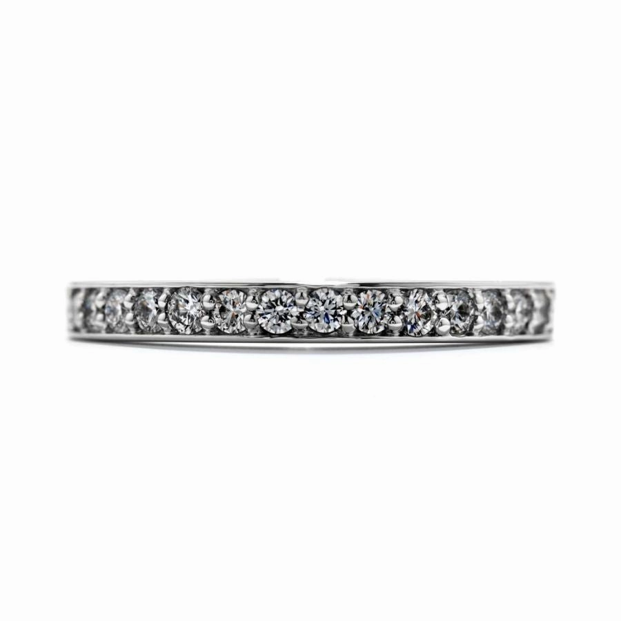 0.38ct Truly Bridal 15-Round Brilliant Cut Diamond 18ct White Gold Band texture-diamond  