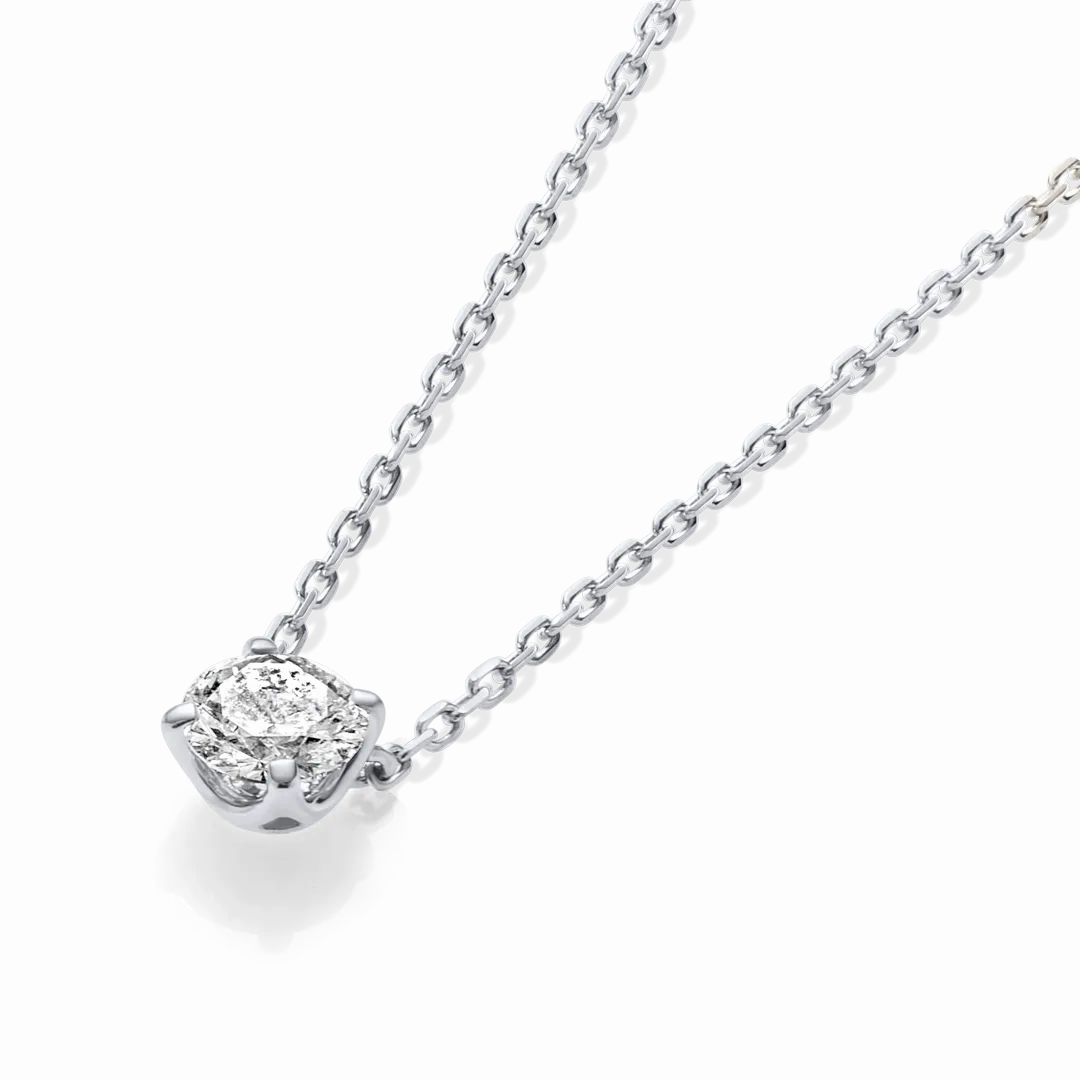 0.3ct Round Diamond Pendant Yellow Gold