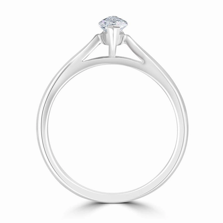0.40ct Marquise Cut Diamond Solitaire Platinum Ring