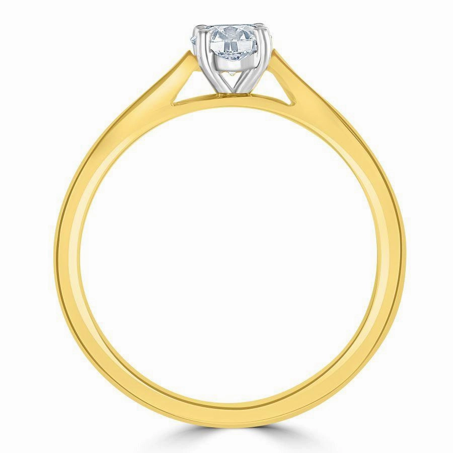 0.40ct Round Brilliant Cut Diamond Solitaire 18ct Yellow Gold Ring