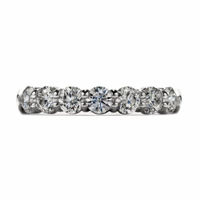0.48ct Round Brilliant Cut Diamond 7-Stone Platinum Half Eternity Ring texture-diamond  