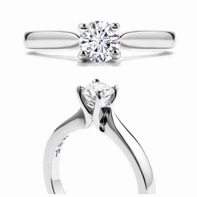 0.50ct Pure Bridal Diamond Solitaire 18ct White Gold Ring texture-diamond  