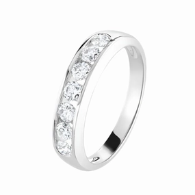 0.50ct Round Brilliant Cut Diamond Channel Set 18ct White Gold Half Eternity Ring texture-diamond  
