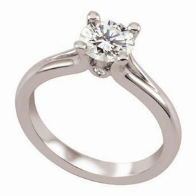 0.50ct Round Brilliant Cut Diamond Solitaire 18ct White Gold Ring texture-diamond  