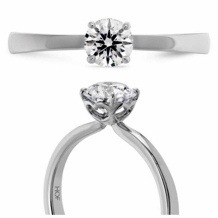 0.51ct Signature Diamond Solitaire Platinum Ring texture-diamond  