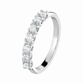 0.56ct 7-Round Brilliant Cut Diamond Half Eternity Platinum Band texture-diamond  