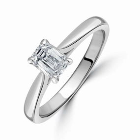 0.60ct Diamond Radiant Cut Solitaire Platinum Ring texture-diamond  