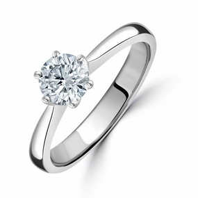0.70ct Round Brilliant Cut Diamond Solitaire Platinum Ring texture-diamond  