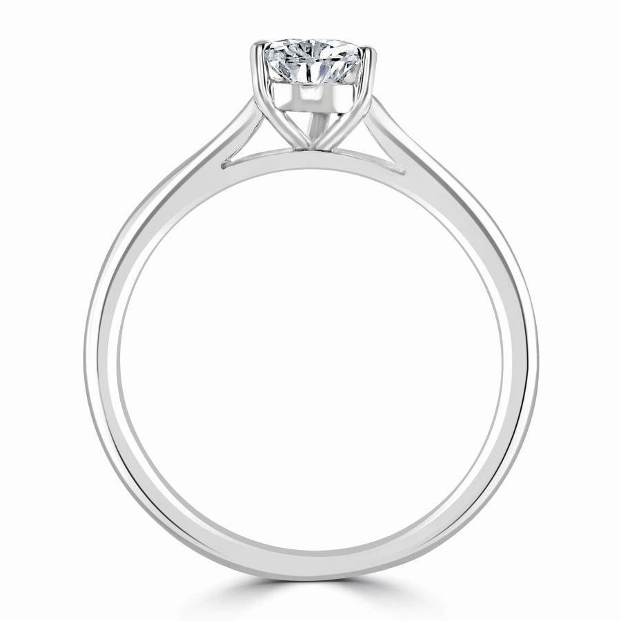 0.71ct Diamond Pear Cut Solitaire Platinum Ring