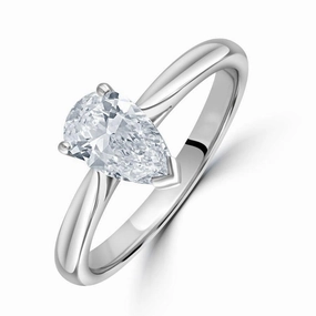 0.71ct Diamond Pear Cut Solitaire Platinum Ring texture-diamond  