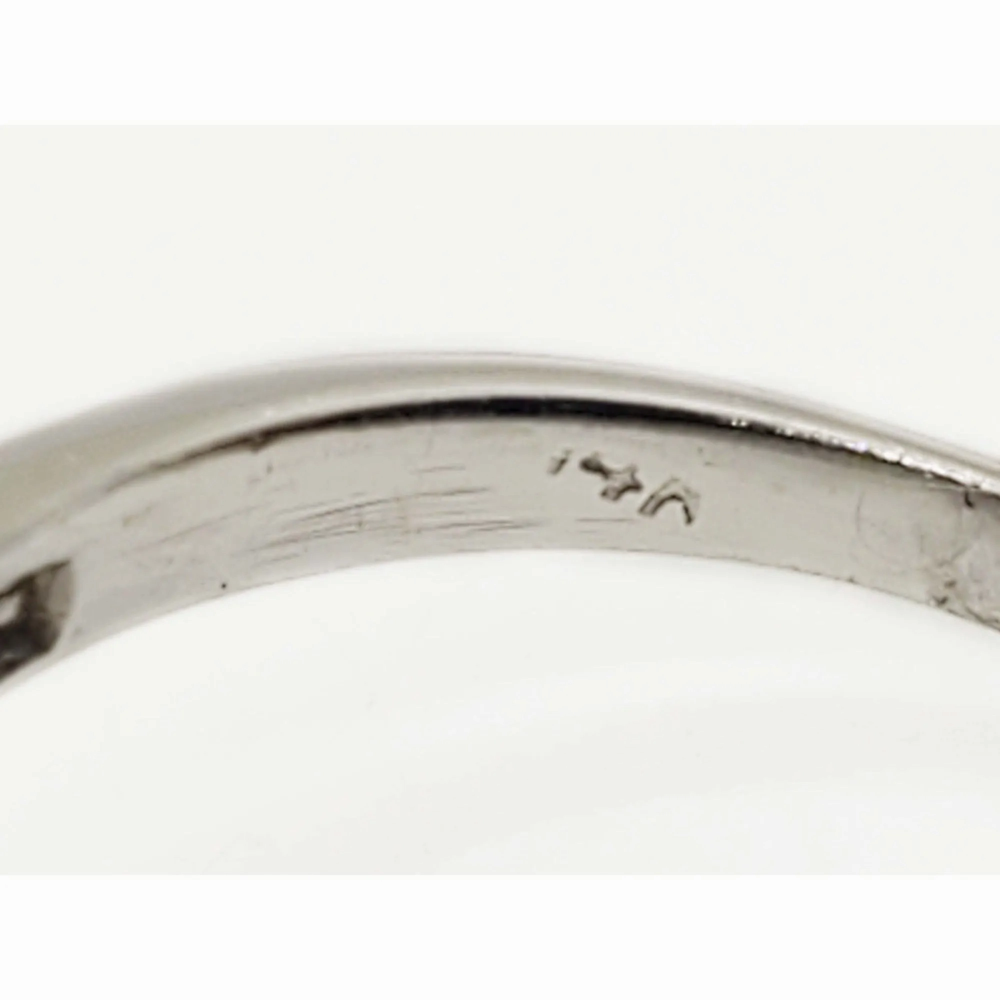 0.72 ctw Natural Diamond Swirl Bypass Style Ring 14k White Gold Size 5