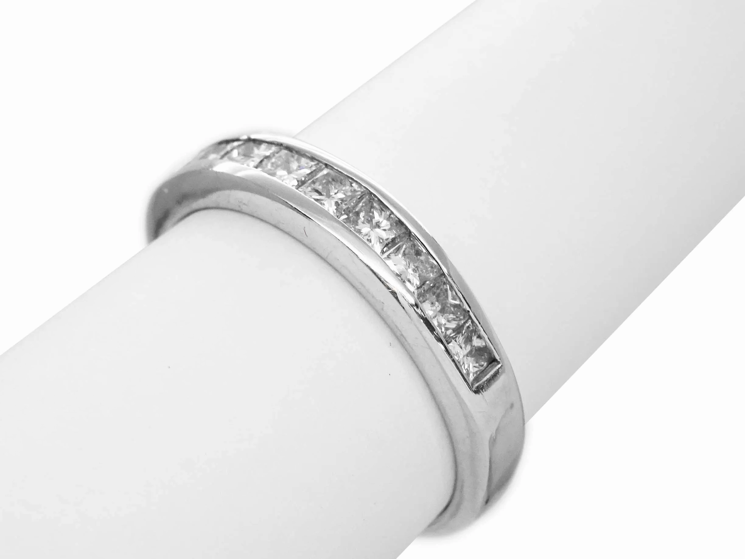 0.75 ctw Natural Diamond Anniversary Band Ring 14k White Gold Size 10.5