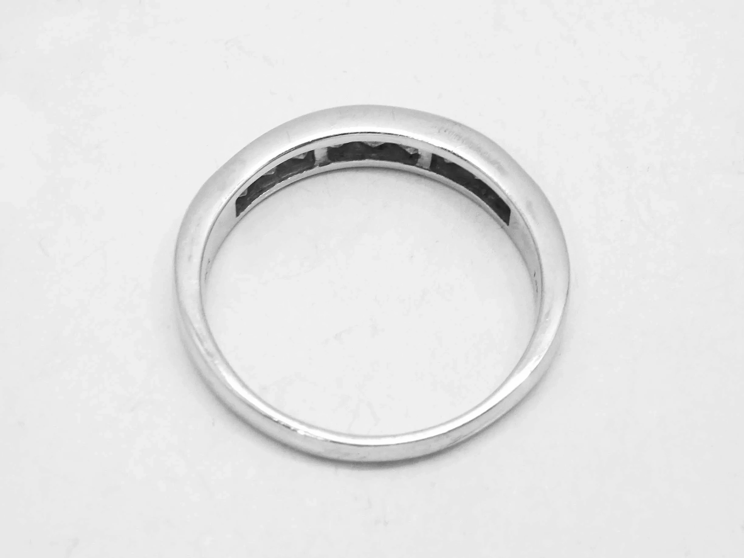 0.75 ctw Natural Diamond Anniversary Band Ring 14k White Gold Size 10.5