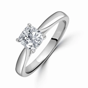 0.80ct Cushion Cut Diamond Solitaire Platinum Ring texture-diamond  