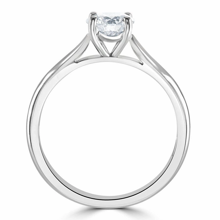 0.80ct Diamond Round Brilliant Cut Solitaire Platinum Ring