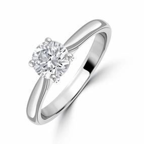 0.80ct Diamond Round Brilliant Cut Solitaire Platinum Ring texture-diamond  