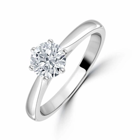 0.90ct Round Brilliant Cut Diamond Solitaire Platinum Ring texture-diamond  