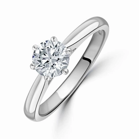 0.90ct Round Brilliant Cut Diamond Solitaire Platinum Ring texture-diamond  