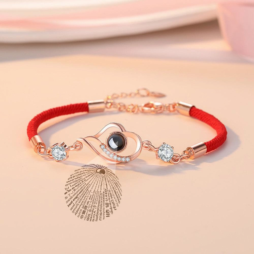 100 Languages I Love You Fashion Red String 