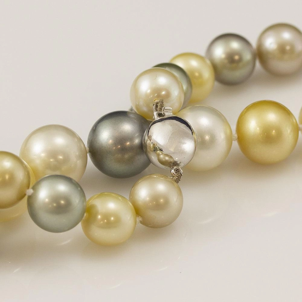 10-13mm Pastel Coloured Cultured South Sea Pearl Necklace 18
