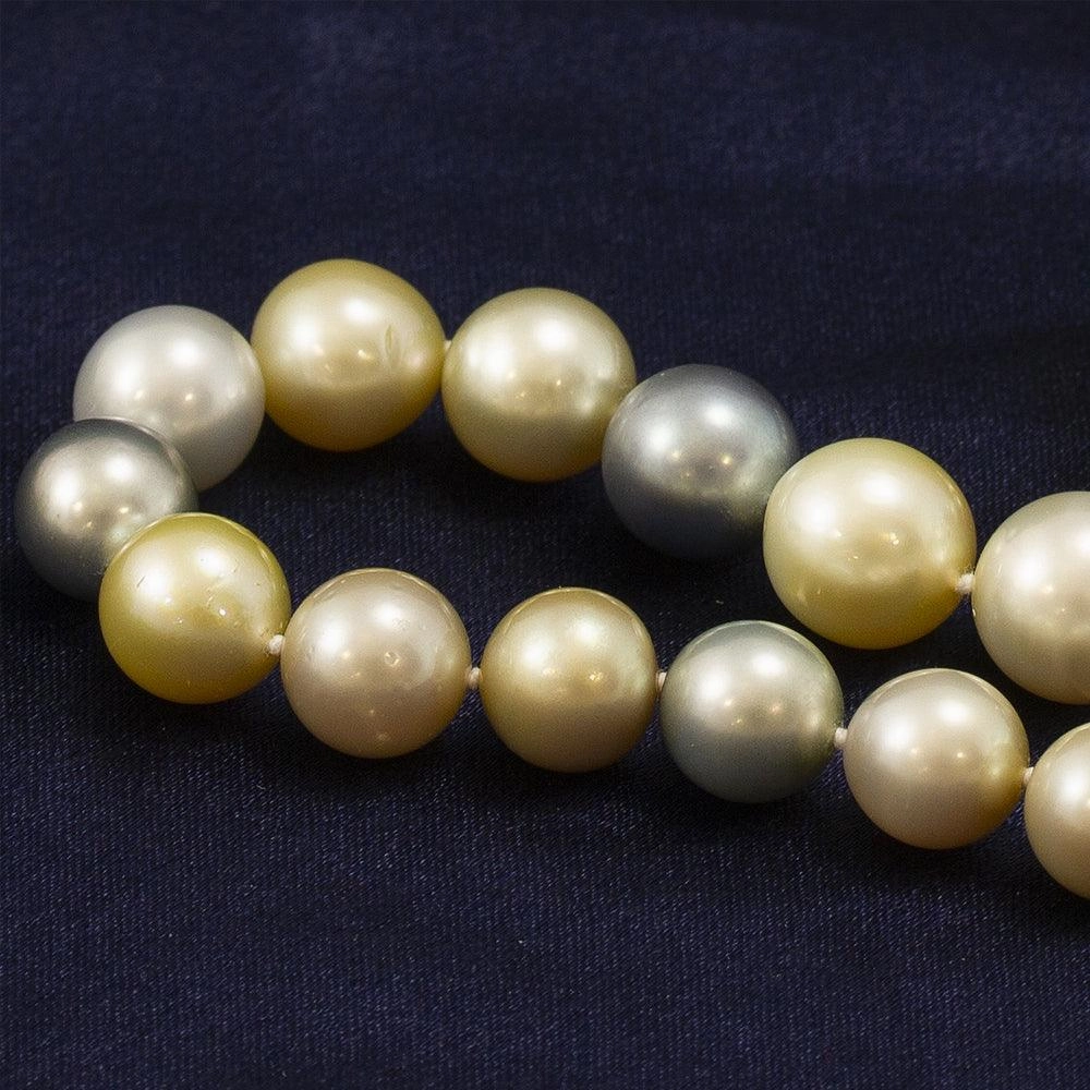 10-13mm Pastel Coloured Cultured South Sea Pearl Necklace 18