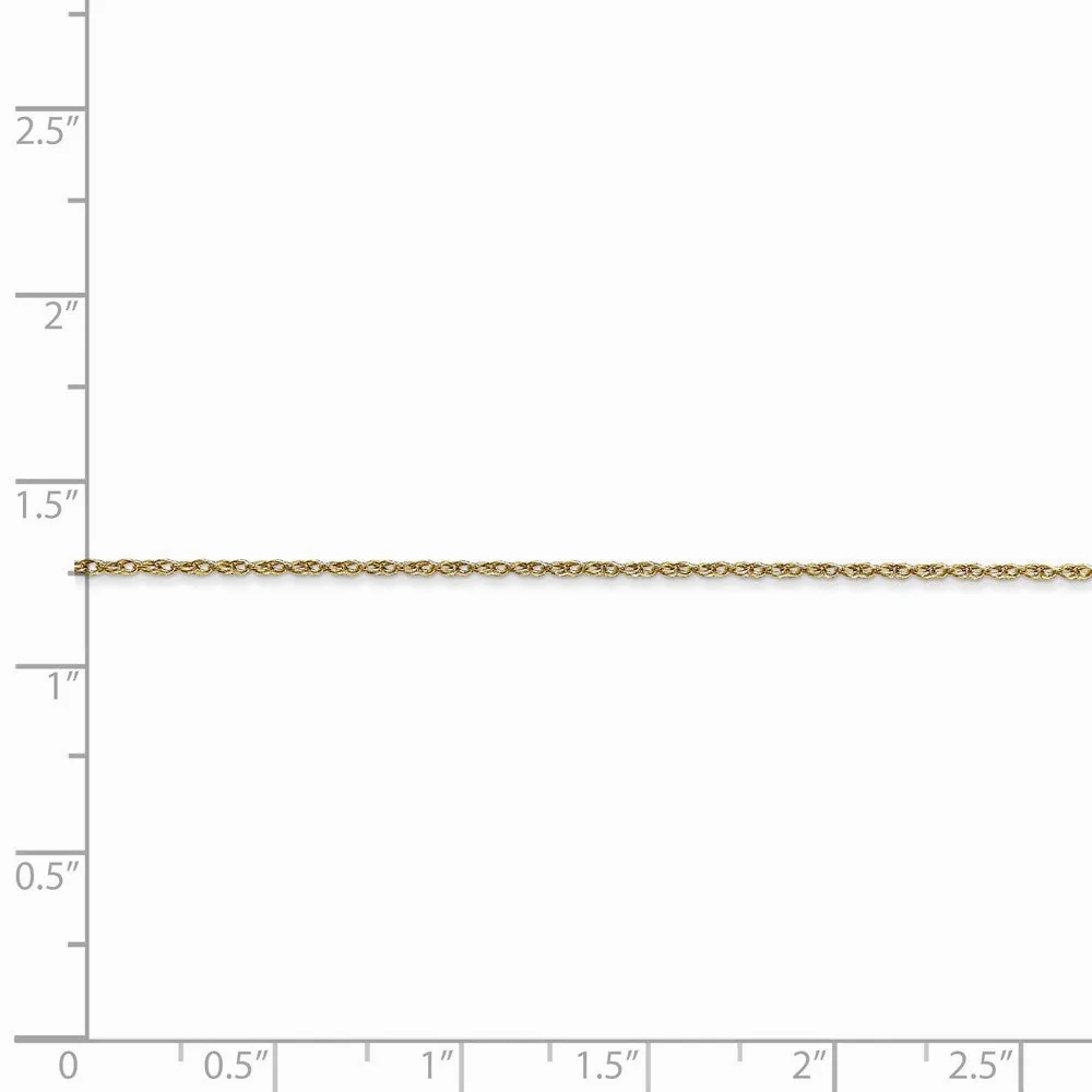 10k .7 mm Carded Cable Rope Chain | 10K7RY