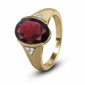 10k Gold Garnet Ring 