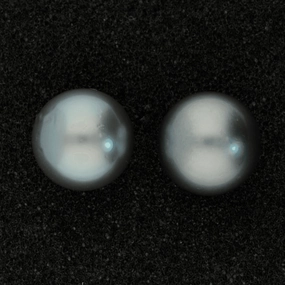 13mm Tahitian Pearl Pale Blue 14ct Stud Earrings texture-pearl  