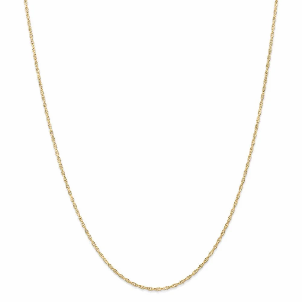 14K 1.35mm Carded Cable Rope Chain | 10RY