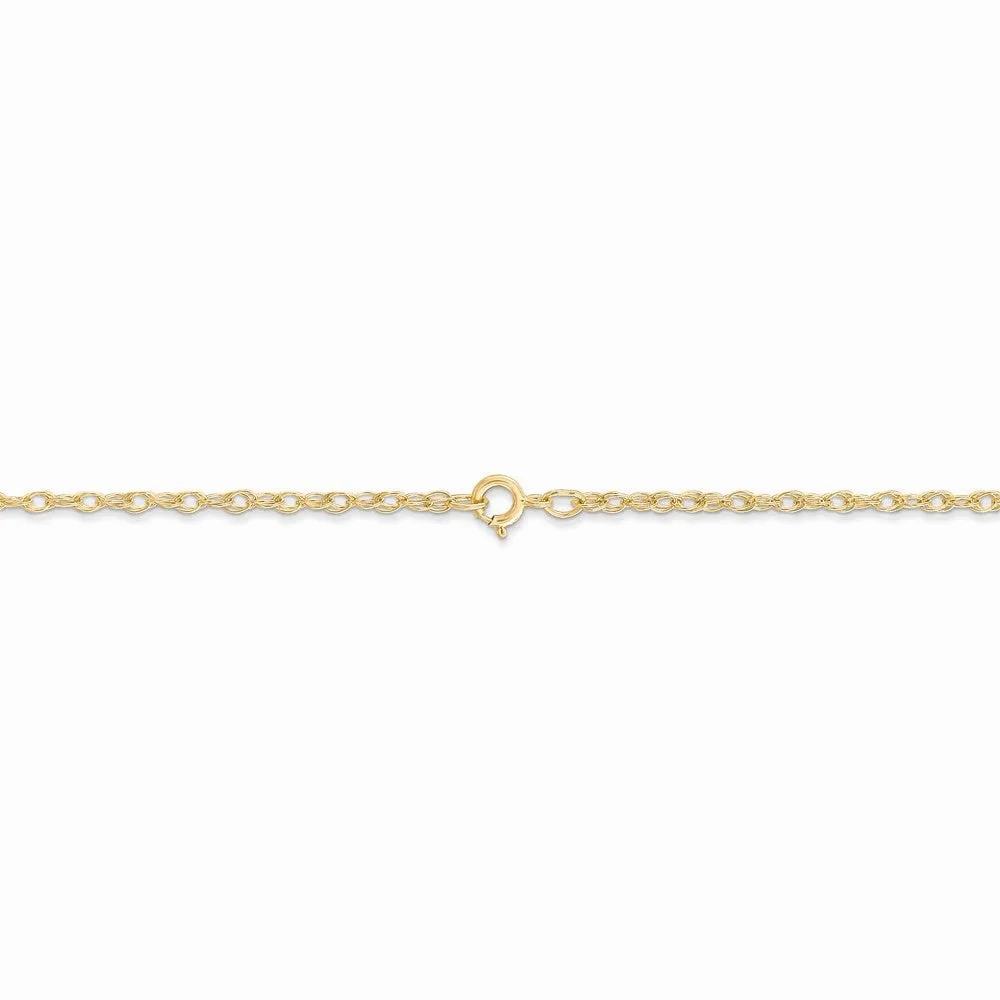 14K 1.35mm Carded Cable Rope Chain | 10RY