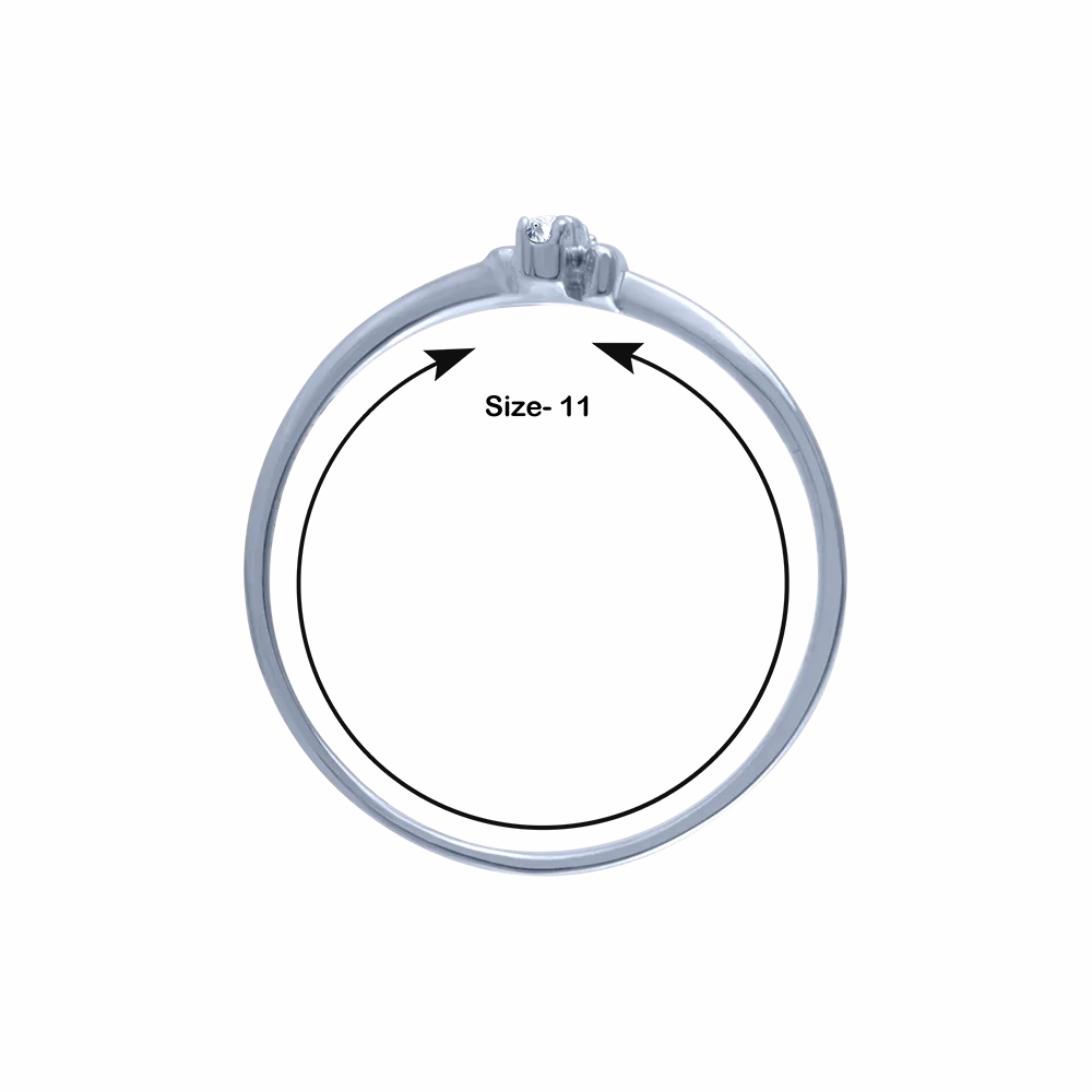 14k (585) White Gold And Diamond Ring For Women