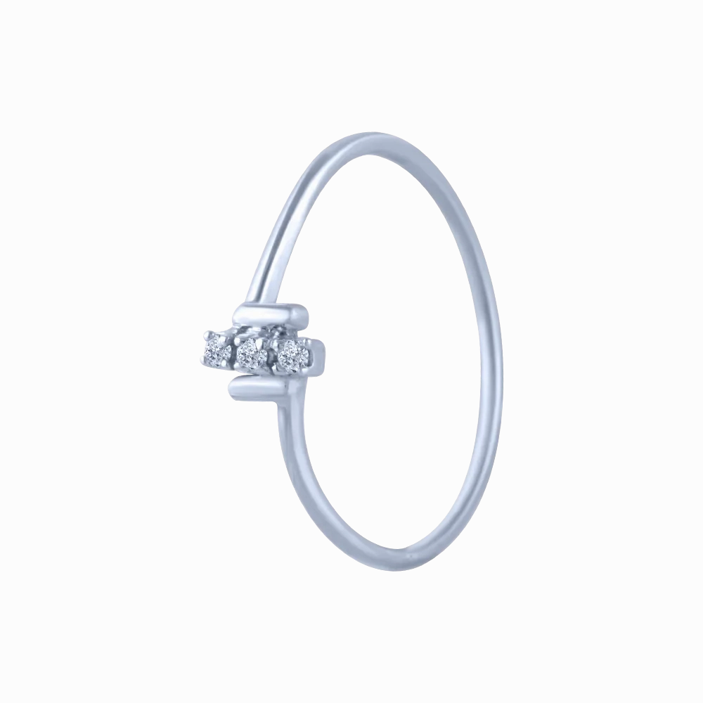 14k (585) White Gold And Diamond Ring For Women