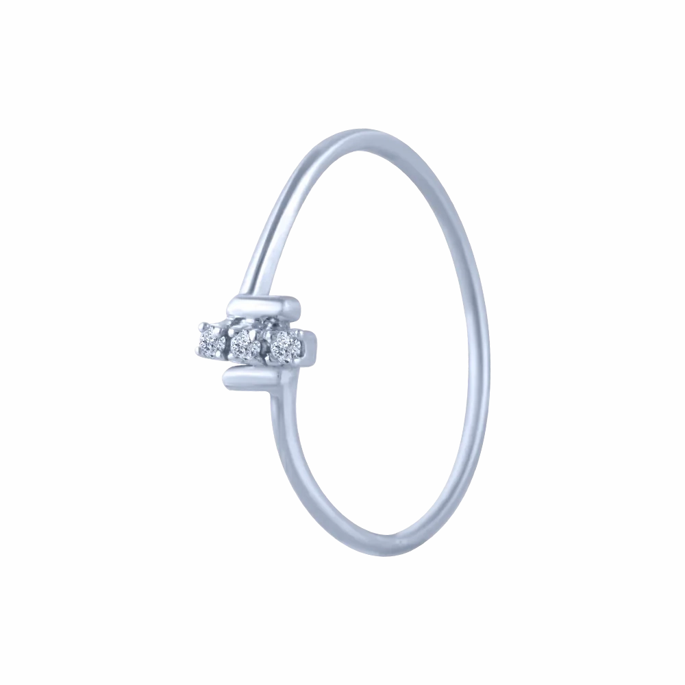 14k (585) White Gold And Diamond Ring For Women