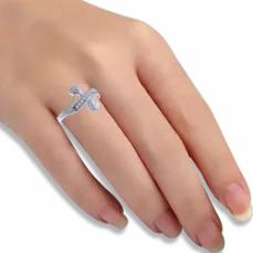 14k (585) White Gold And Diamond Ring For Women