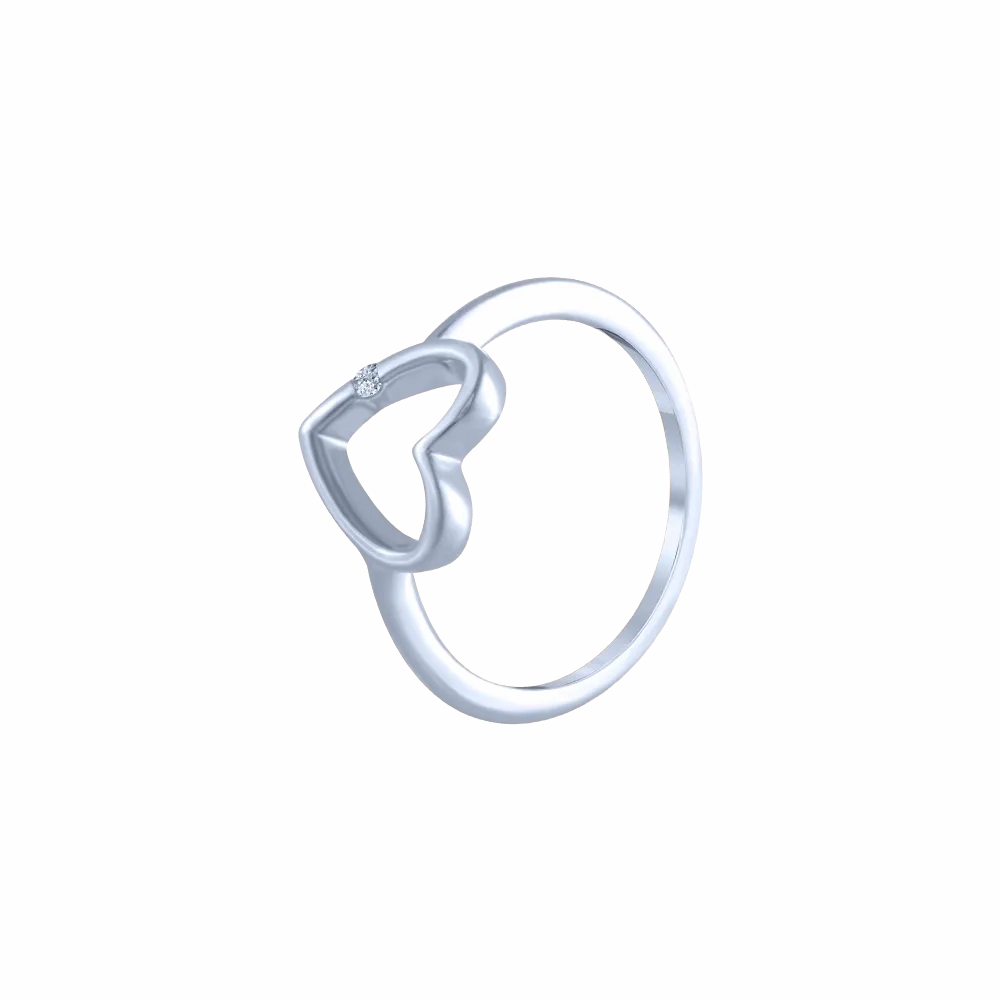 14k (585) White Gold And Diamond Ring For Women