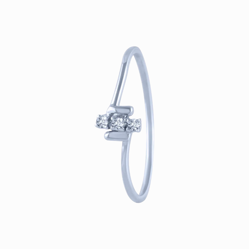 14k (585) White Gold And Diamond Ring For Women