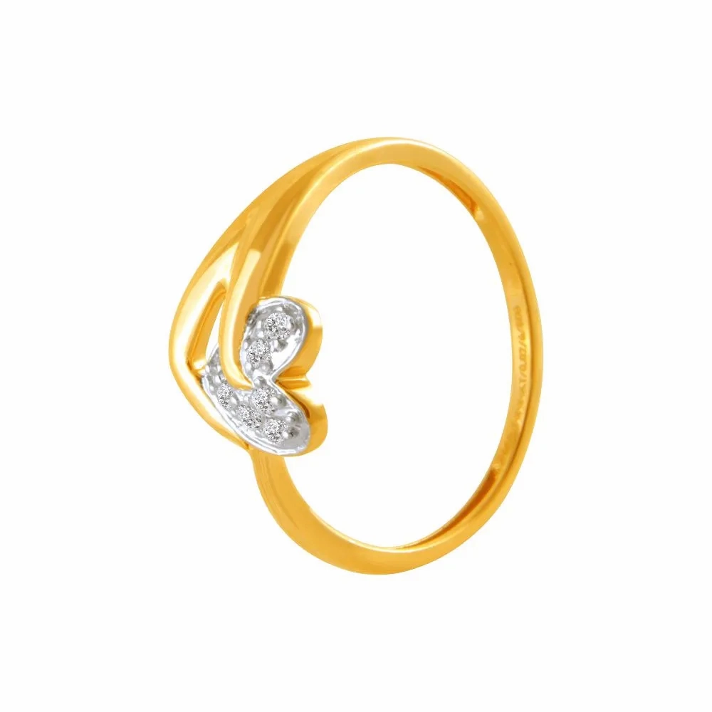 14k (585) Yellow Gold And Diamond Ring For Women