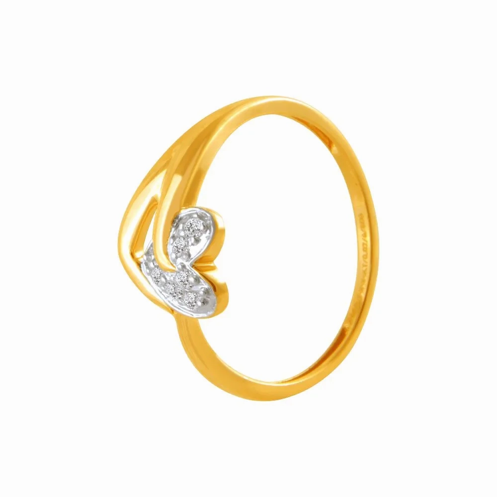 14k (585) Yellow Gold And Diamond Ring For Women