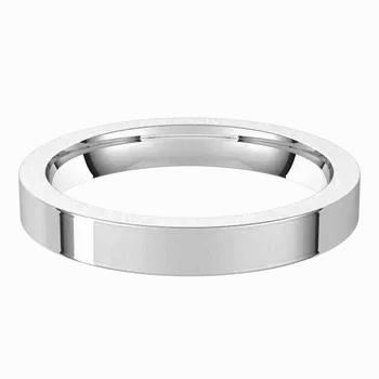 14K Gold 3 mm Flat Shape Light Comfort Fit Band