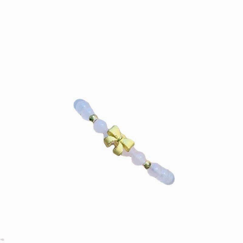 14k Gold Bow And Tian Qingyu Bracelet