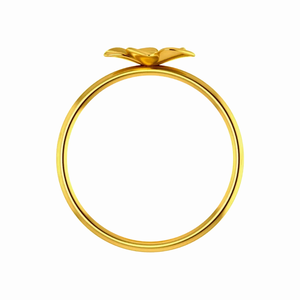 14k Gold Floral Ring With Beautiful Gold Petals
